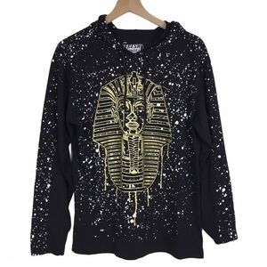 FRESH LAUNDRY T Shirt Long Sleeve Hoodie Pharaoh Glitter Splatter Paint Medium